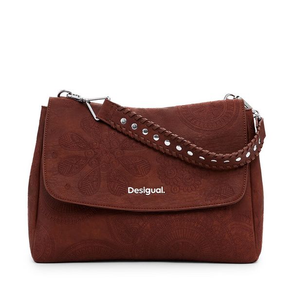 Torebka Desigual. Brązowe torebki do ręki damskie Desigual, bez wzorów, klasyczne, bez dodatków. Za 169.99 zł.