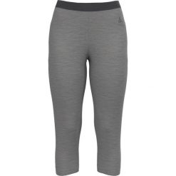 Legginsy termoaktywne damskie Odlo MERINO 200 base layer 3 /4 bottoms. Szare bielizna termoaktywna damska Odlo, bez wzorów, bez ramiączek. Za 379.99 zł.