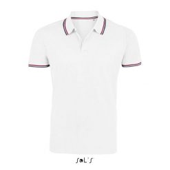 Polo Sol's Prestige. Białe koszulki polo męskie SOL'S, m, bez wzorów, z bawełny, bez ramiączek. Za 156.00 zł.