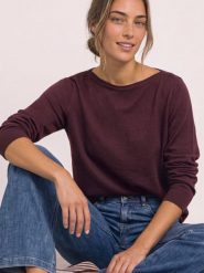 Street One bluzka z dzianiny Kobiety Bawełna lila, 38. Bluzki damskie Street One, bez wzorów, z bawełny, street, bez kołnierzyka, bez ramiączek. Za 149.95 zł.