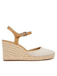 MICHAEL Michael Kors Espadryle Kenzie Wedge 40S6KZMS2D Écru. Białe sandały damskie MICHAEL Michael Kors, bez wzorów, z materiału, bez obcasa, bez zapięcia. Za 589.99 zł.