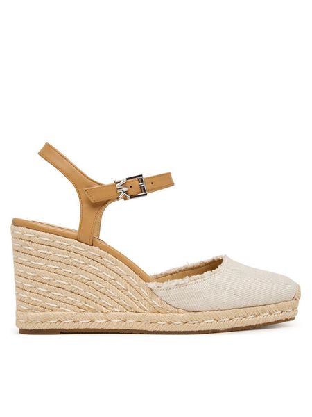 MICHAEL Michael Kors Espadryle Kenzie Wedge 40S6KZMS2D Écru. Białe sandały damskie MICHAEL Michael Kors, bez wzorów, z materiału, bez obcasa, bez zapięcia. Za 353.99 zł.