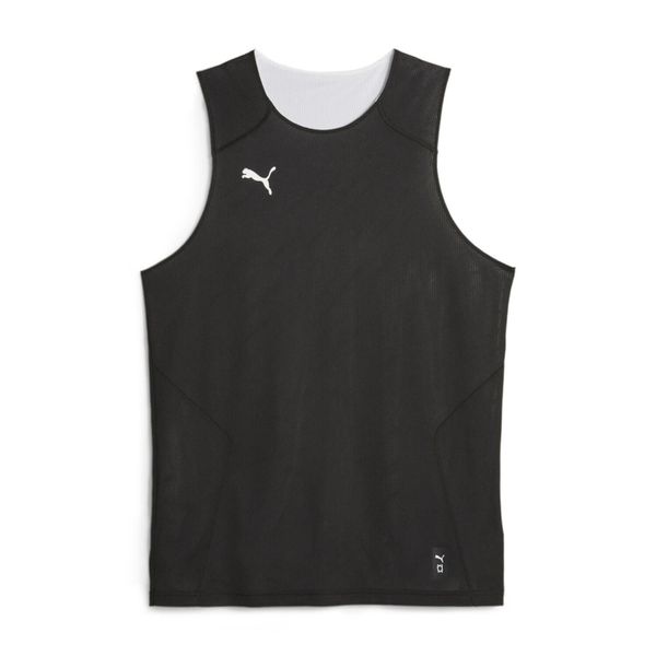 Jersey Puma Hoops team reverse practice. Czarne koszulki sportowe męskie Puma, bez wzorów, z jersey, bez kołnierzyka, bez ramiączek, do koszykówki. Za 121.99 zł.