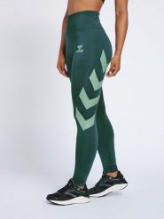 Legginsy damskie Hummel Paris. Zielone legginsy damskie Hummel, xs, bez wzorów, z elastanu, z standardowym stanem, na fitness i siłownię. Za 174.35 zł.