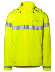 Kurtka rowerowa M Luminum Rain Jacket. Żółte kurtki męskie Vaude, m, bez wzorów, z materiału, biznesowe, bez kaptura. Za 859.00 zł.