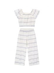 Mayoral Komplet bluzka i spodnie 3593 Écru Regular Fit. Spodnie materiałowe dla dziewczynek Mayoral, bez wzorów, z bawełny. Za 169.99 zł.