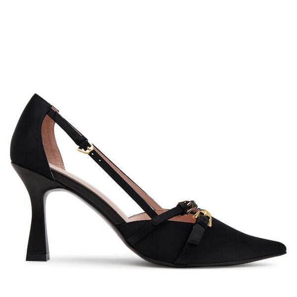 Czółenka Coccinelle. Czarne czółenka damskie Coccinelle, bez wzorów, bez obcasa, bez zapięcia. Za 539.99 zł.