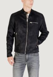 Kurtka Mężczyzna ONLY & SONS ONSGUS FAUX SUEDE RACER JACKET OTW NOO. Czarne kurtki męskie Only & Sons, m, bez wzorów, ze skóry, bez kaptura. Za 279.80 zł.