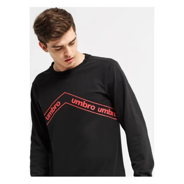 Umbro Bluza Syvari , czarny, rozmiar M. Czarne bluzy męskie Umbro, m, z aplikacjami, z bawełny, bez kaptura. Za 99.99 zł.