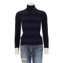 Second life - Damski sweter w granacie - Jak nowy. Niebieskie swetry damskie Ralph Lauren, bez wzorów, bez kołnierzyka, bez ramiączek, bez kaptura. Za 127.76 zł.