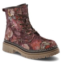 Czerwone Botki Artiker Eleganckie Wzorzyste Obuwie Damskie. Czerwone kozaki damskie Artiker, bez obcasa. Za 203.99 zł.
