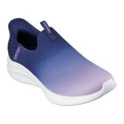 Buty Skechers Slip-ins Ultra flex 3.0 - Beauty Blend 150183-NVLV niebieskie. Niebieskie obuwie sportowe damskie bez wzorów, trekkingowe. Za 613.11 zł.