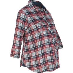 Bluzka ciążowa, z flaneli bawełnianej w kratę bonprix bordowo-ciemnoniebieski w kratę. Bluzki damskie marki bonprix. Za 32.99 zł.