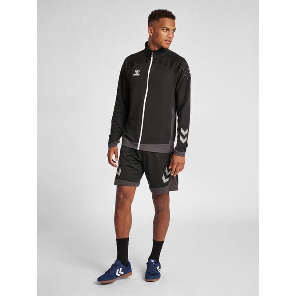 Kurtka błyskawiczna Hummel hmlLEAD poly. Czarne kurtki męskie Hummel, m, bez wzorów, z polaru, na fitness i siłownię. Za 159.99 zł.