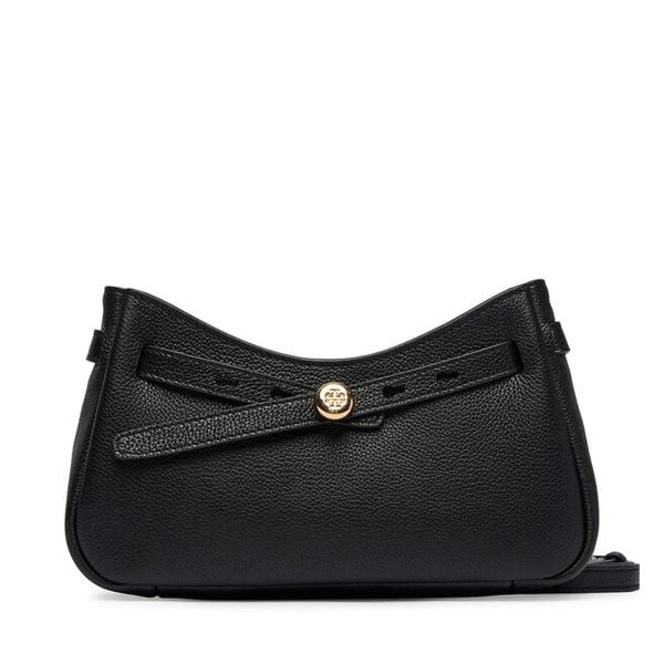 Torebka Tory Burch. Czarne listonoszki damskie Tory Burch, bez wzorów, bez dodatków. Za 876.99 zł.