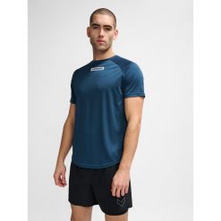 Jersey Hummel TE Topaz. Niebieskie koszulki sportowe męskie Hummel, m, bez wzorów, z jersey, bez kołnierzyka, bez ramiączek, na fitness i siłownię. Za 117.50 zł.