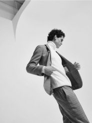 Marynarka slim fit w kratę - ciemnoszary. Szare marynarki męskie Reserved, bez wzorów, z tkaniny. Za 359.99 zł.