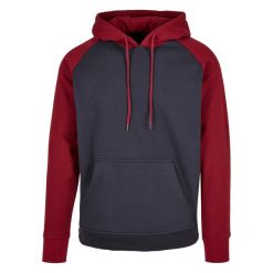 Męska Kontrastowa Bluza Z Kapturem. Brązowe bluzy męskie BUILD YOUR BRAND, m, bez wzorów, z kapturem. Za 153.99 zł.