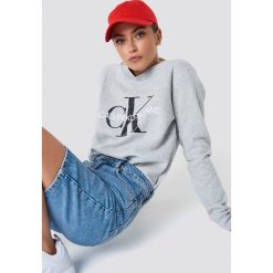 Calvin Klein Bluza Core Monogram Logo - Grey. Bluzy damskie marki Calvin Klein. Za 404.95 zł.