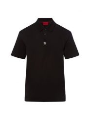 HUGO koszulka polo - Deabono_D Mężczyźni Bawełna czarny, M. Czarne koszulki polo męskie Hugo, m, bez wzorów, z bawełny, bez kołnierzyka, bez ramiączek. Za 349.95 zł.