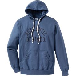 Bluza z kapturem i specjalnym krojem na wys. brzucha Regular Fit bonprix indygo. Bluzy męskie marki bonprix. Za 54.99 zł.
