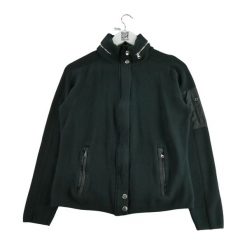 Second life - Damski sweter z pełnym zamkiem w kolorze czarnym - Jak nowy. Czarne swetry damskie Ralph Lauren, bez wzorów, bez kołnierzyka, bez ramiączek, bez kaptura. Za 135.32 zł.