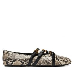 Baleriny MICHAEL Michael Kors. Brązowe baleriny damskie MICHAEL Michael Kors, bez wzorów, bez obcasa. Za 330.99 zł.