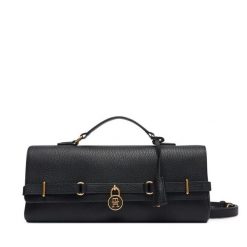 Torebka Tommy Hilfiger. Czarne torebki do ręki damskie Tommy Hilfiger, bez wzorów, klasyczne, bez dodatków. Za 1,099.00 zł.
