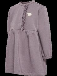 Hummel Sukienka hmlMINI REG GLITTER L/S — organiczna bawełna z metalicznymi. Szare sukienki dla dziewczynek Hummel, z aplikacjami, z bawełny, bez ramiączek, długie. Za 191.00 zł.