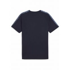 Męska koszulka Manchester City KING PUMA Deep Navy Team Light Blue. Niebieskie koszulki sportowe męskie Puma, m, bez wzorów, bez kołnierzyka, bez ramiączek, do piłki nożnej. Za 179.00 zł.