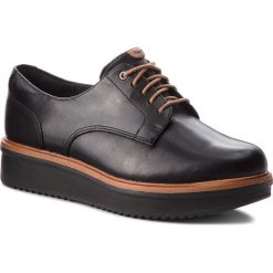Oxfordy CLARKS - Teadale Rhea 261284394 Black Leather. Czarne półbuty damskie Clarks, ze skóry. W wyprzedaży za 229.00 zł.