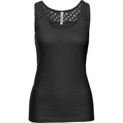Top z koronką bonprix czarny. Topy damskie marki DOMYOS. Za 34.99 zł.