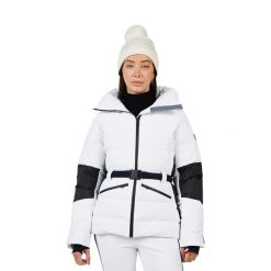 Damska kurtka narciarska Rossignol Ciastel Mix. Białe kurtki damskie Rossignol, na zimę, bez wzorów, bez kaptura, narciarskie. W wyprzedaży za 2,628.50 zł.