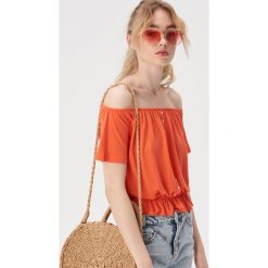 Bluzka typu off shoulder - Pomarańczowy. Bluzki damskie Sinsay. W wyprzedaży za 7.99 zł.