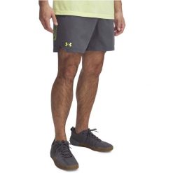 Krótkie Spodnie Vanish Woven 6In Graphic Sts Under Armor Dorosłych. Szare krótkie spodenki sportowe męskie Under Armour, s, bez wzorów, do biegania. Za 212.75 zł.