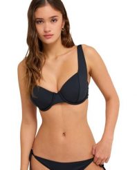 Stanik bikini D-cup dla Kobiety BEACH CLASSICS Czarny. Czarne bikini damskie Roxy, xl, bez wzorów. Za 174.45 zł.