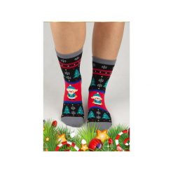 Świąteczne skarpetki z elfem. Skarpety damskie marki Candysox.pl. Za 30.00 zł.