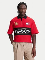 Tommy Hilfiger Polo F1 Movie Race Day MW0MW41393 Czerwony Relaxed Fit. Czerwone koszulki polo męskie Tommy Hilfiger, l, bez wzorów, z bawełny, bez ramiączek. Za 559.99 zł.