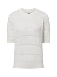 Nümph sweter z krótkim rękawem - Nunicky Kobiety Bawełna biały, XXL. Białe swetry damskie Nümph, xxl, bez wzorów, z bawełny, eleganckie, bez kołnierzyka, bez ramiączek, krótkie, bez kaptura. Za 299.95 zł.