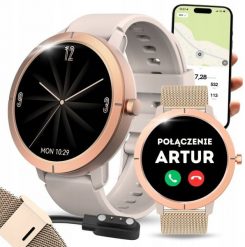 SMARTWATCH DAMSKI POŁĄCZENIA GPS MENU PL AMOLED ZŁOTY PULS SPORTOWY 2 PASKI. Żółte paski damskie VESS, bez wzorów, sportowe. Za 249.90 zł.