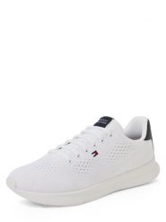 Tommy Hilfiger trampki Mężczyźni Tekstylia biały, 42. Białe trampki męskie Tommy Hilfiger, bez wzorów, z dzianiny, bez zapięcia. Za 499.95 zł.