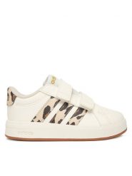 Adidas Sneakersy Grand Court 3.0 KJ4831 Biały. Białe buty sportowe dziewczęce Adidas, bez wzorów, ze skóry, bez zapięcia. Za 139.99 zł.