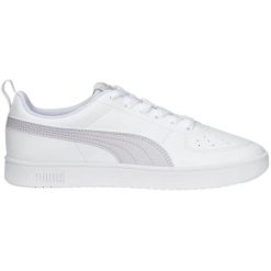 Buty Puma Rickie W 387607 08 białe. Białe obuwie sportowe damskie bez wzorów, z gumy. W wyprzedaży za 316.07 zł.
