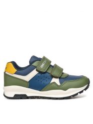 Geox Sneakersy Pavel J4515A 054FU CA34B S Zielony. Zielone buty sportowe chłopięce Geox, bez wzorów, ze skóry, bez zapięcia. Za 139.99 zł.