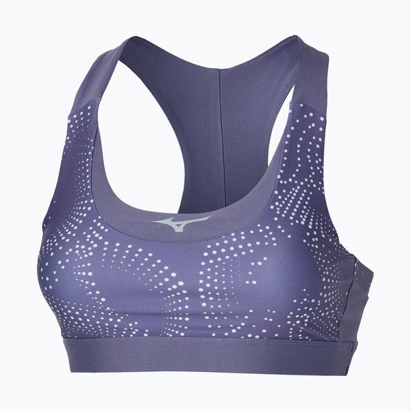 Biustonosz treningowy Mizuno Alpha Padded. Fioletowe biustonosze Mizuno, bez wzorów, z elastanu. Za 109.99 zł.