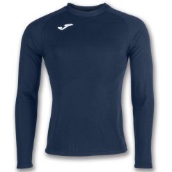 Koszulka termoaktywna do piłki nożnej męska Joma Fleece z długim rękawem. Niebieskie koszulki sportowe męskie Joma, l, bez wzorów, z elastanu, bez kołnierzyka, bez ramiączek, do piłki nożnej. Za 109.99 zł.