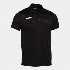Polo Joma Montreal. Czarne koszulki polo męskie Joma, bez wzorów, z poliesteru, sportowe, bez ramiączek. W wyprzedaży za 158.15 zł.