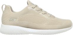 Skechers Buty damskie Skechers Bobs Squad- Tought Talk beżowe 32504 NAT 35. Brązowe obuwie sportowe damskie Skechers, bez wzorów. Za 279.71 zł.