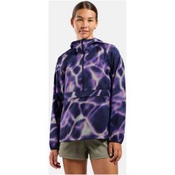 Kurtka damska Odlo ZEROWEIGHT PRINT Jacket. Fioletowe kurtki damskie Odlo, l, bez wzorów, z elastanu, bez kaptura. Za 565.60 zł.