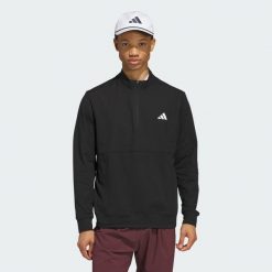 Bluza Ultimate365 Tour Quarter-Zip. Czarne bluzy męskie Adidas, m, bez wzorów, z materiału, bez kaptura, na golfa. Za 529.00 zł.